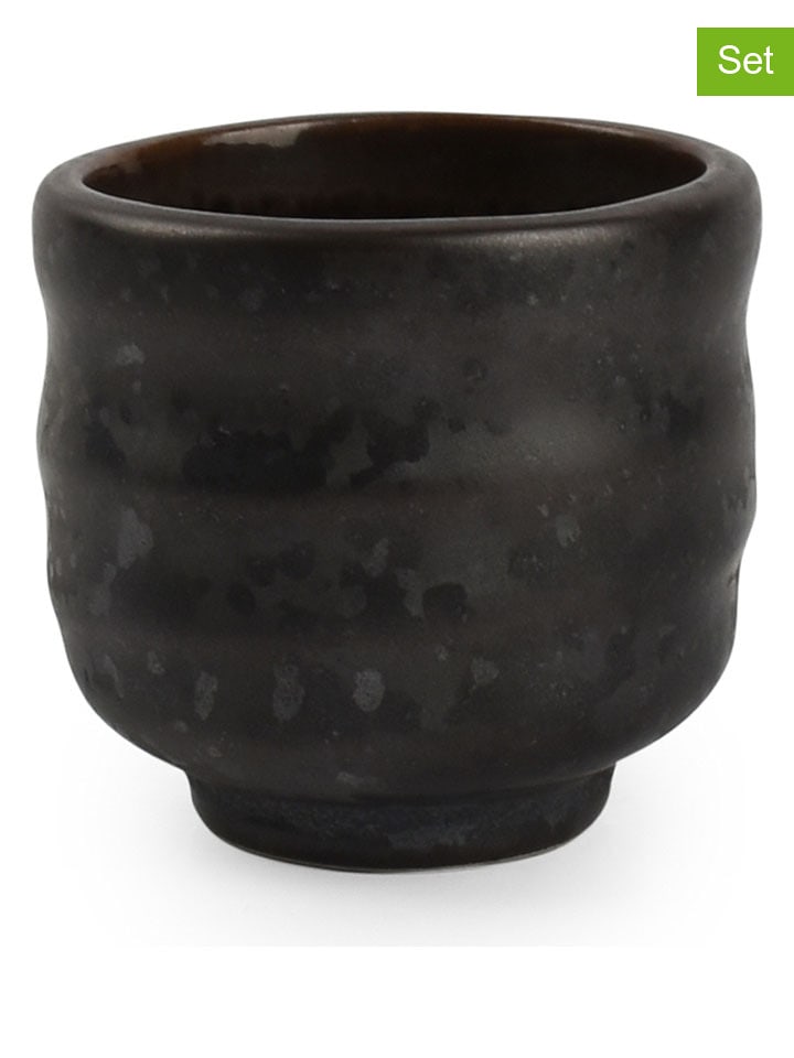 Salt and Pepper Kubki (2 szt.) "Oishi" w kolorze czarnym - wys. 5 x Ø 5 cm rozmiar: onesize