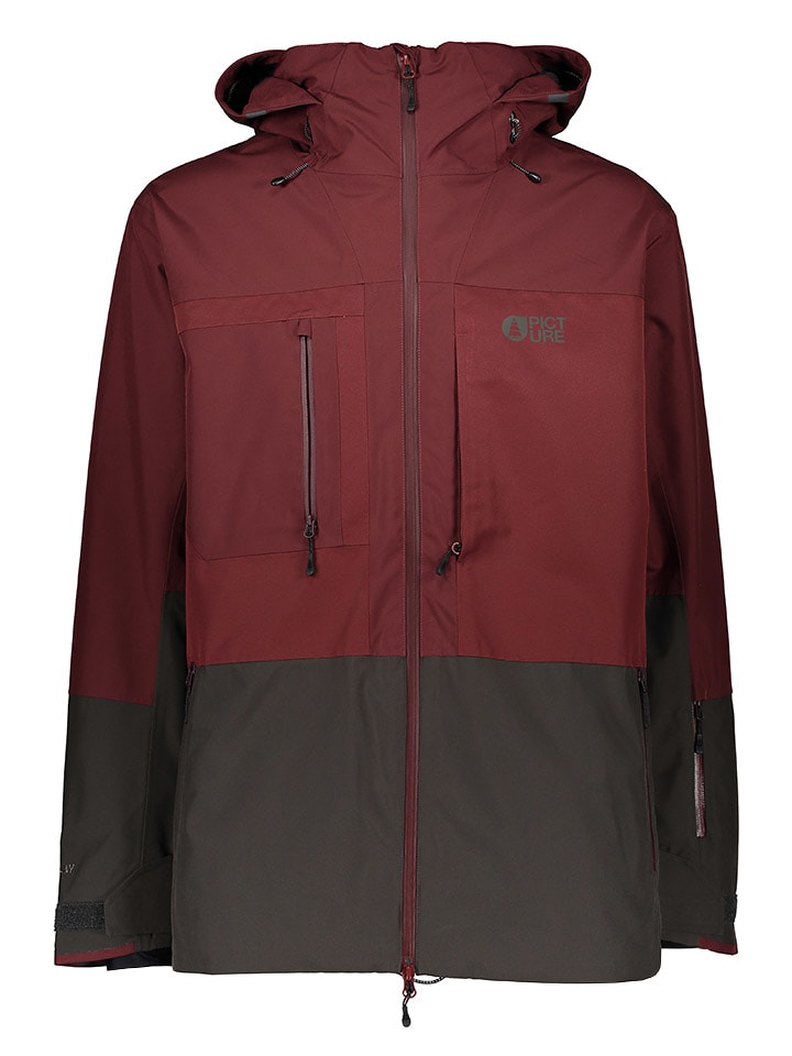 PICTURE Kurtka narciarska "Track" w kolorze czerwono-czarnym rozmiar: S