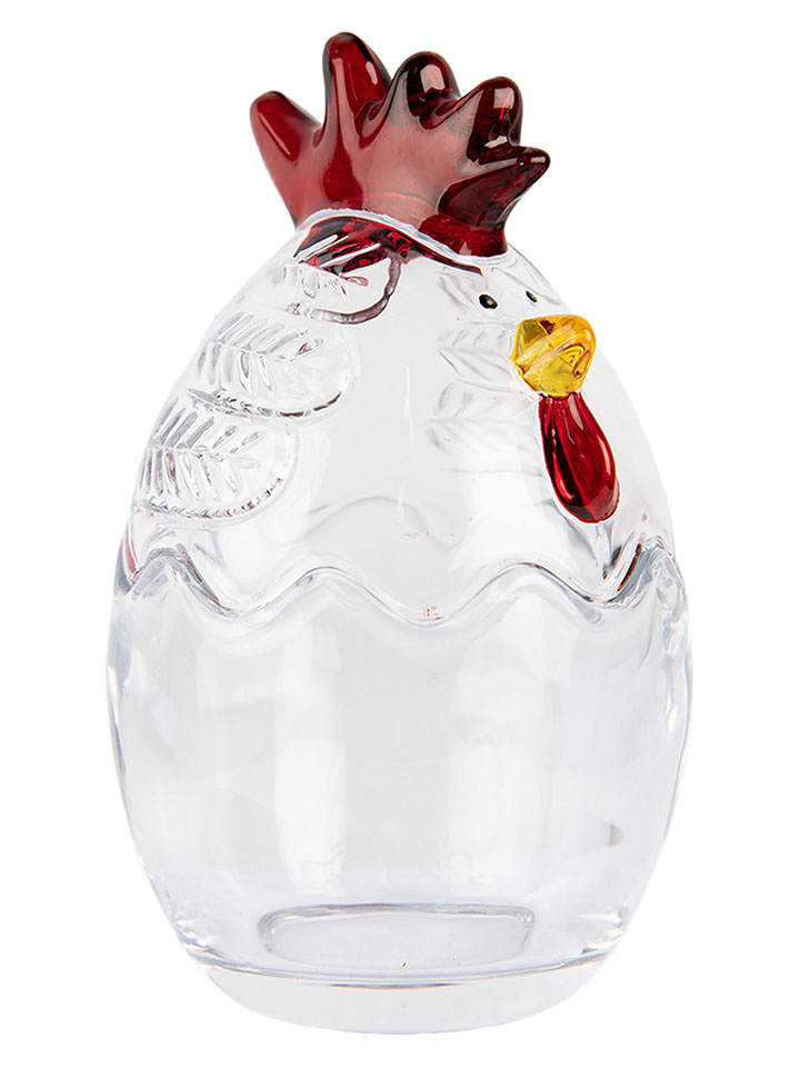 Clayre & Eef Słoik w kolorze czerwonym - wys. 14 x Ø 8 cm rozmiar: onesize