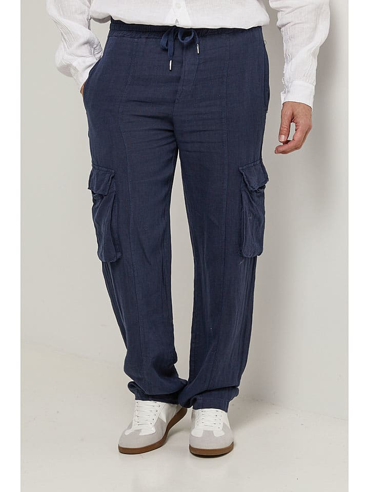 Lin Passion Lniane bojówki w kolorze granatowym rozmiar: M/L