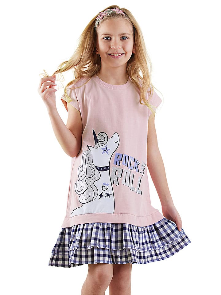 Denokids Sukienka w kolorze jasnoróżowym rozmiar: 134