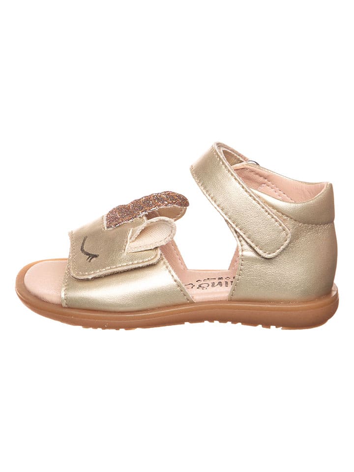 lamino Skórzane sandały w kolorze złotym rozmiar: 25