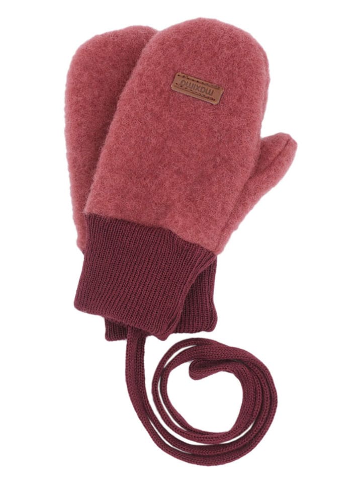 MaxiMo Wełniane rękawiczki w kolorze czerwonym rozmiar: S