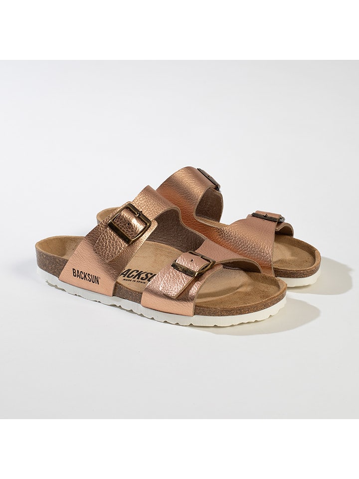 BACKSUN Klapki "Garda" w kolorze różowozłotym rozmiar: 37