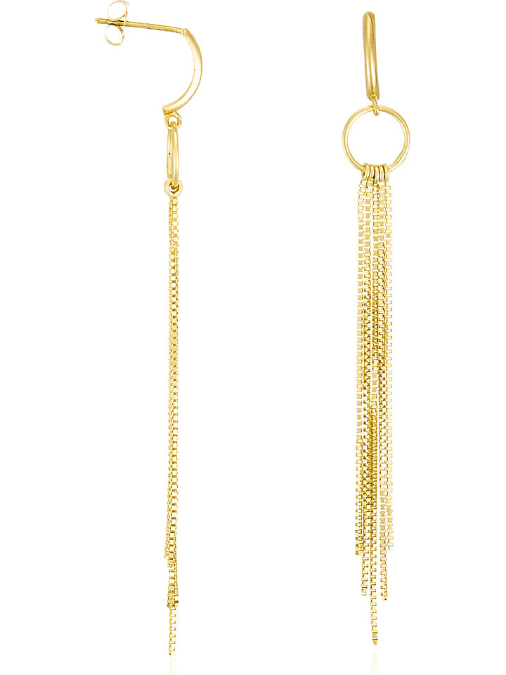 OR ÉCLAT Złote kolczyki-wkrętki "Cascade" rozmiar: onesize