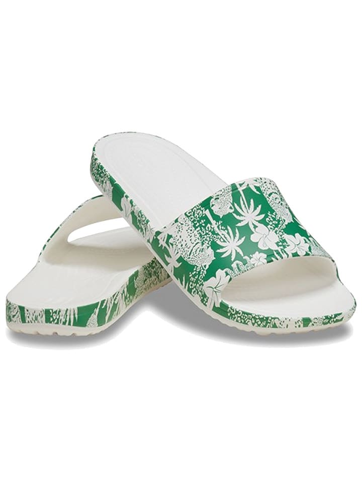 Crocs Klapki "Kadee" w kolorze zielono-białym rozmiar: 38/39
