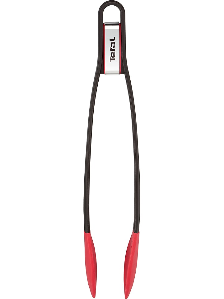 Tefal Szczypce kuchenne "Ingenio" w kolorze czarno-czerwonym - dł. 35,6 cm rozmiar: onesize
