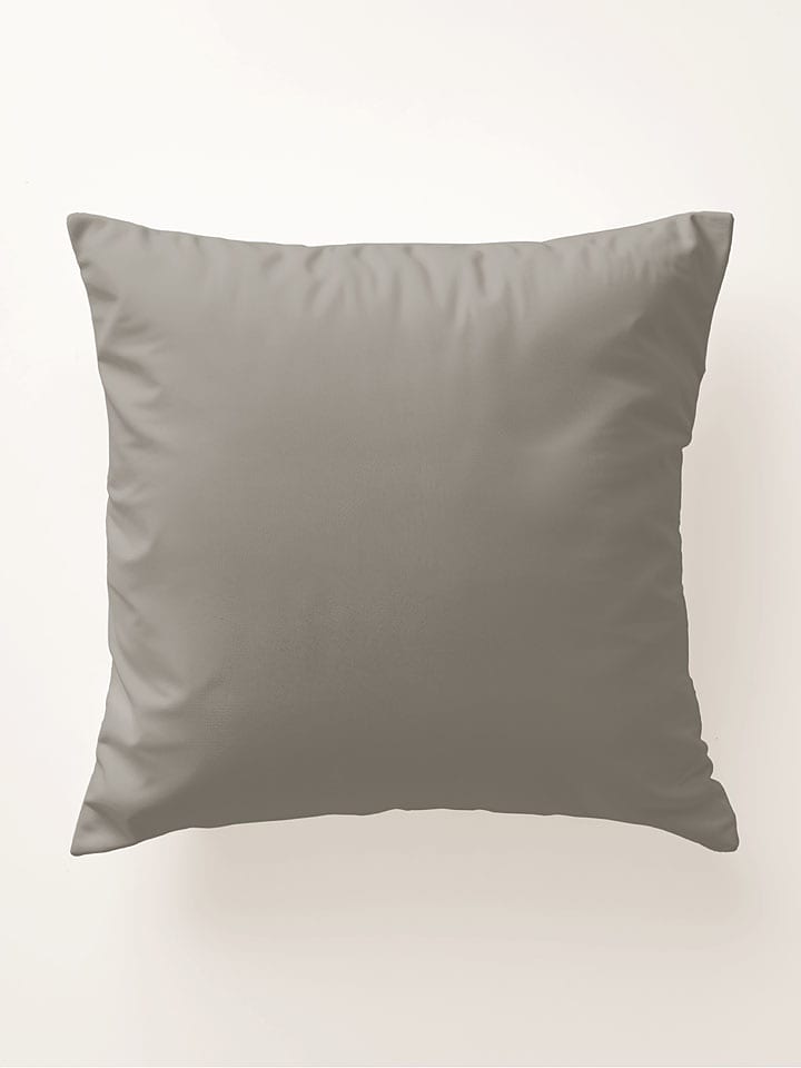 Pierre Cardin Perkalowa poszewka w kolorze szarobrązowym na poduszkę rozmiar: 80x80 cm