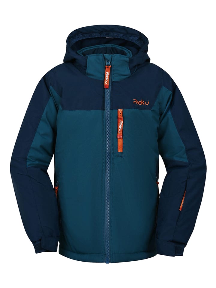 Peek U Kurtka narciarska "Hawk" w kolorze turkusowo-granatowym rozmiar: 152