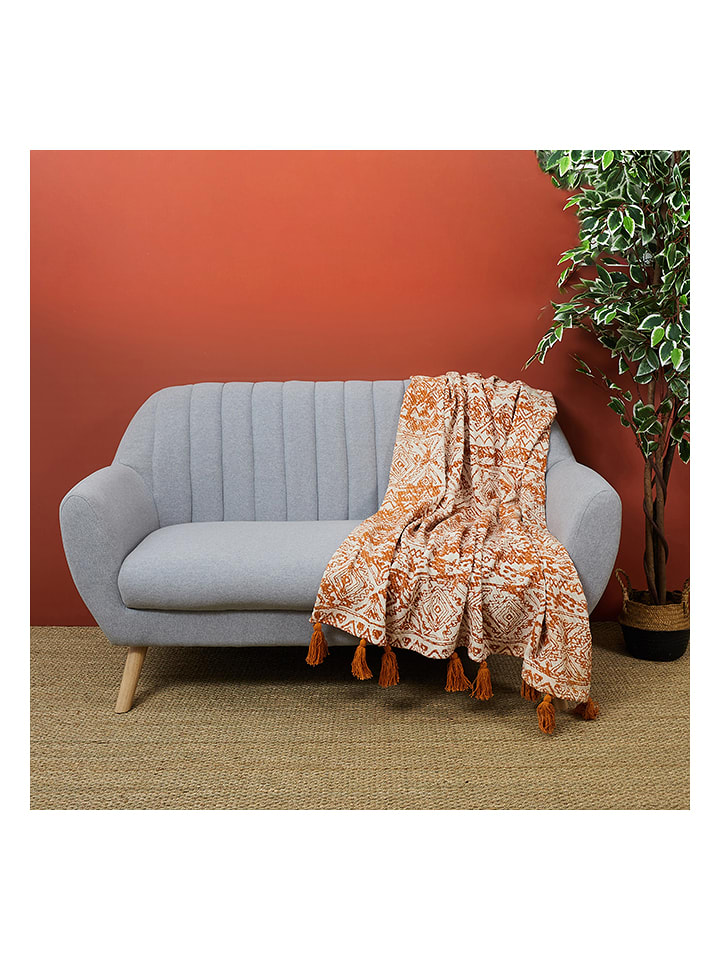 Ethnical Life Pled w kolorze musztardowym - 150 x 120 cm rozmiar: onesize