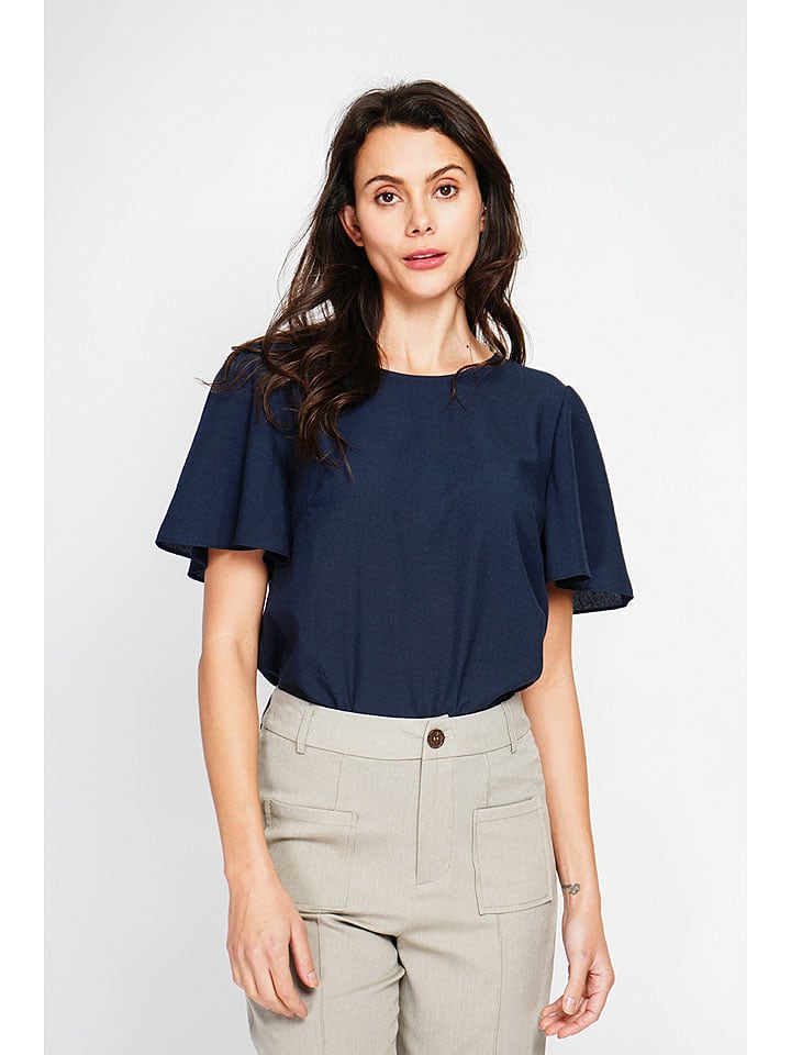 Le Jardin du Lin Bluzka w kolorze granatowym rozmiar: 36