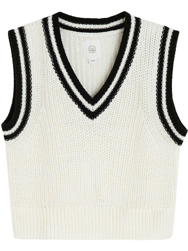 COOL CLUB Bezrękawnik w kolorze biało-czarnym rozmiar: 158