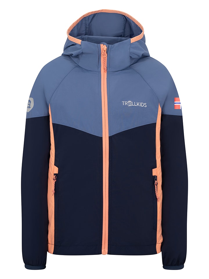 Trollkids Kurtka funkcyjna "Sira" w kolorze niebiesko-czarnym rozmiar: 104
