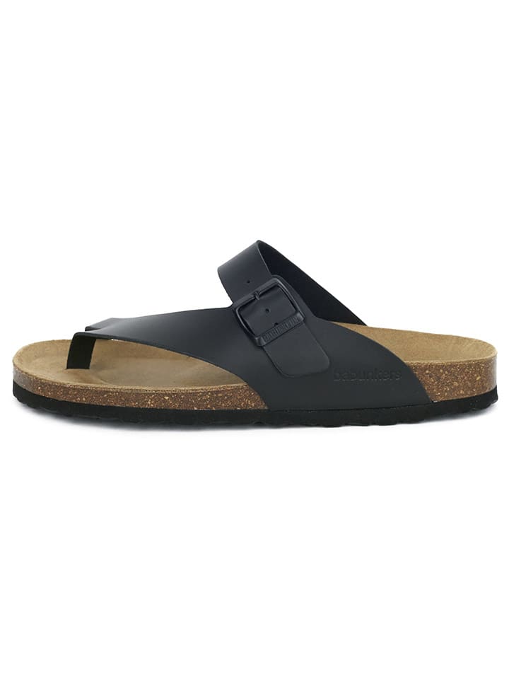 BABUNKERS Family Skórzane japonki w kolorze czarnym rozmiar: 46