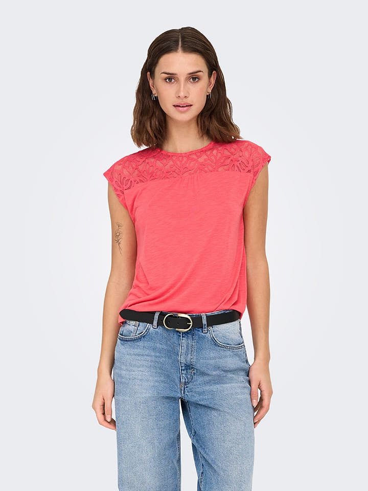 ONLY Koszulka w kolorze różowym rozmiar: XL