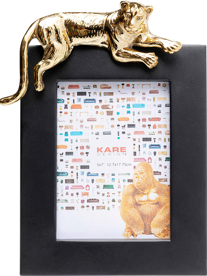 Kare Ramka "Relax Tiger" w kolorze czarnym na zdjęcia - 23,5 x 29 cm rozmiar: onesize