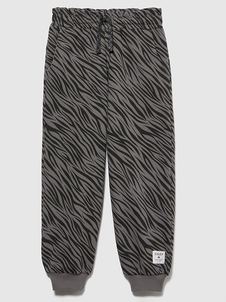 Sisley Spodnie dresowe w kolorze czarno-szarym rozmiar: 150