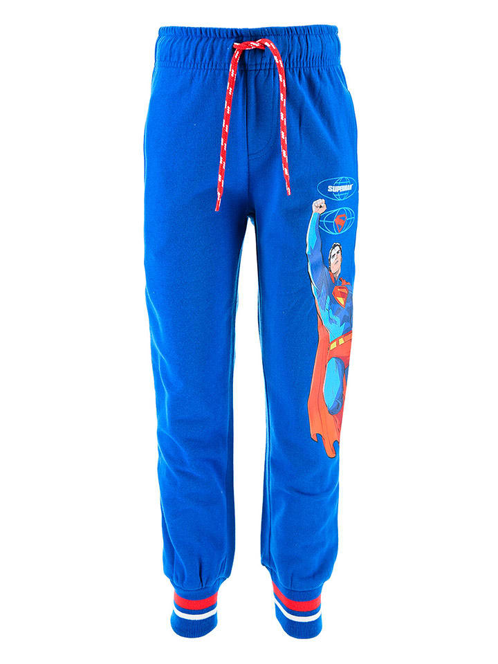 Superman Spodnie dresowe "Superman" w kolorze niebieskim rozmiar: 116