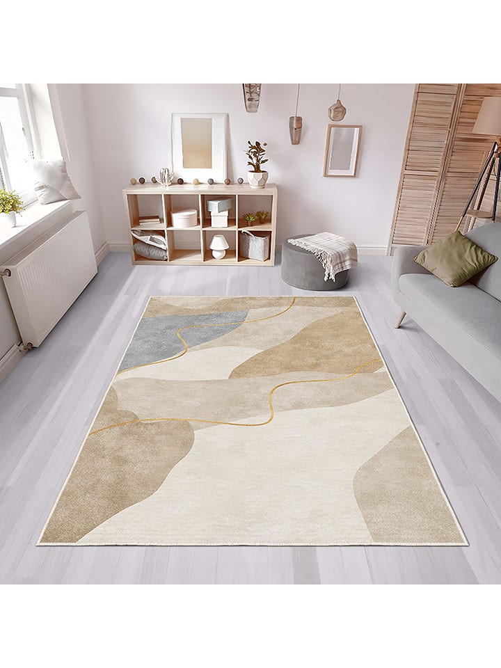 CARPET DIEM Dywan w kolorze beżowo-kremowym rozmiar: 100x200 cm