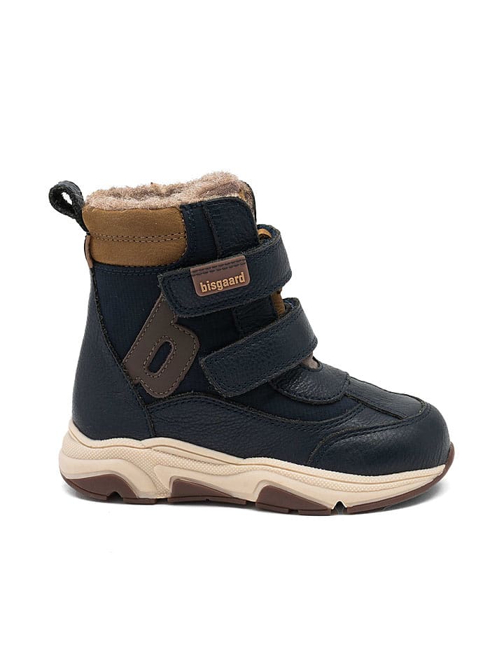 bisgaard Skórzane botki "Marius" w kolorze granatowym rozmiar: 34