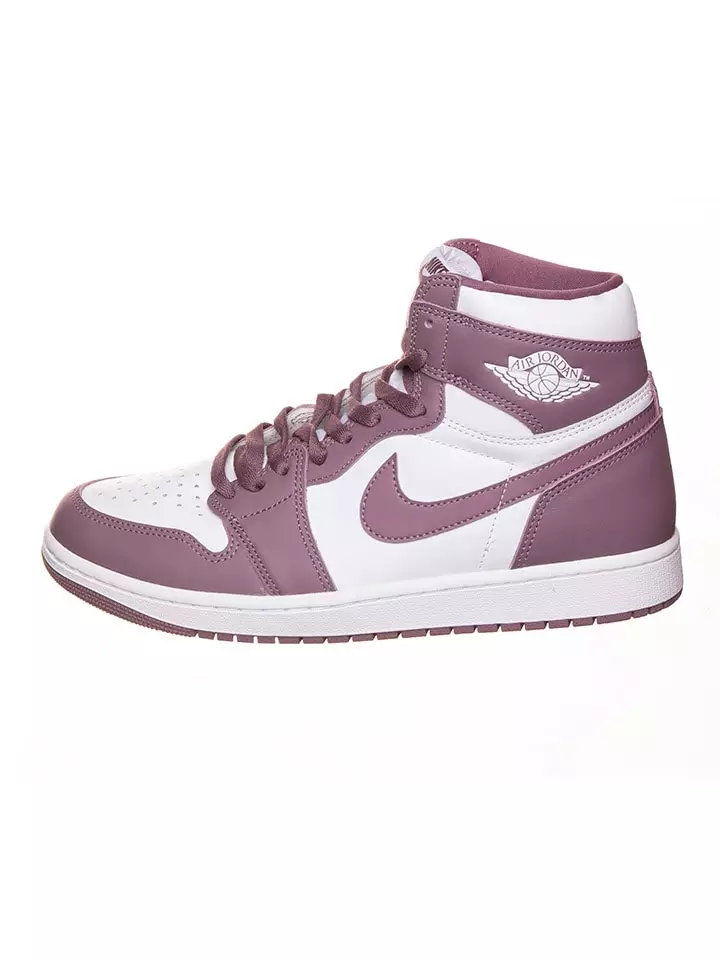 Nike Skórzane sneakersy "Air Jordan 1 Retro High" w kolorze biało-fioletowym rozmiar: 43