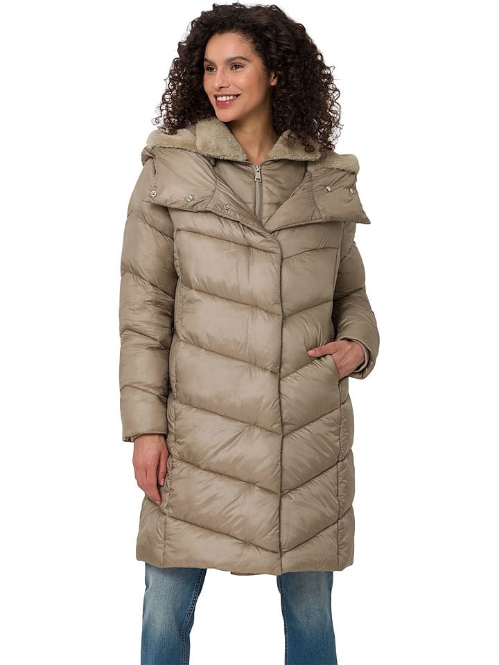 Heine Płaszcz pikowany w kolorze beżowym rozmiar: 36