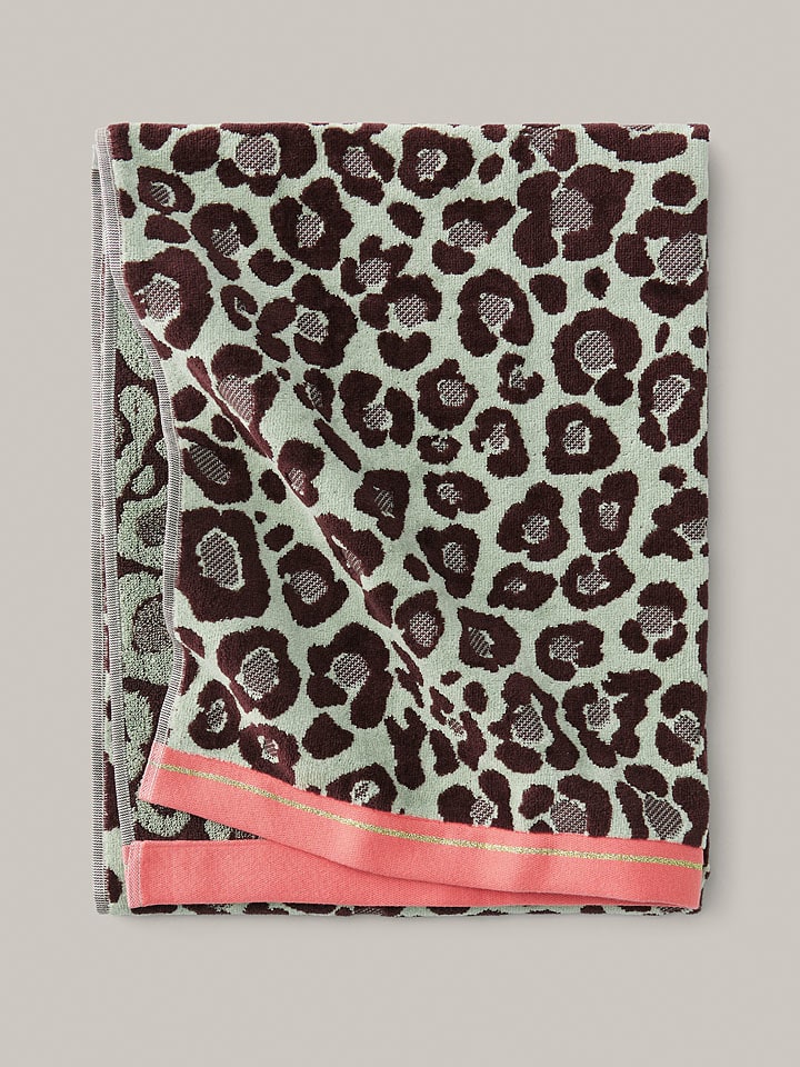 Staycation Ręczniki prysznicowy "Terry" w kolorze miętowo-brązowo-różowym rozmiar: 70x140 cm