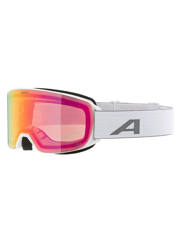 Alpina Gogle narciarskie "Nakiska-Q-Lite" w kolorze białym ze wzorem rozmiar: onesize
