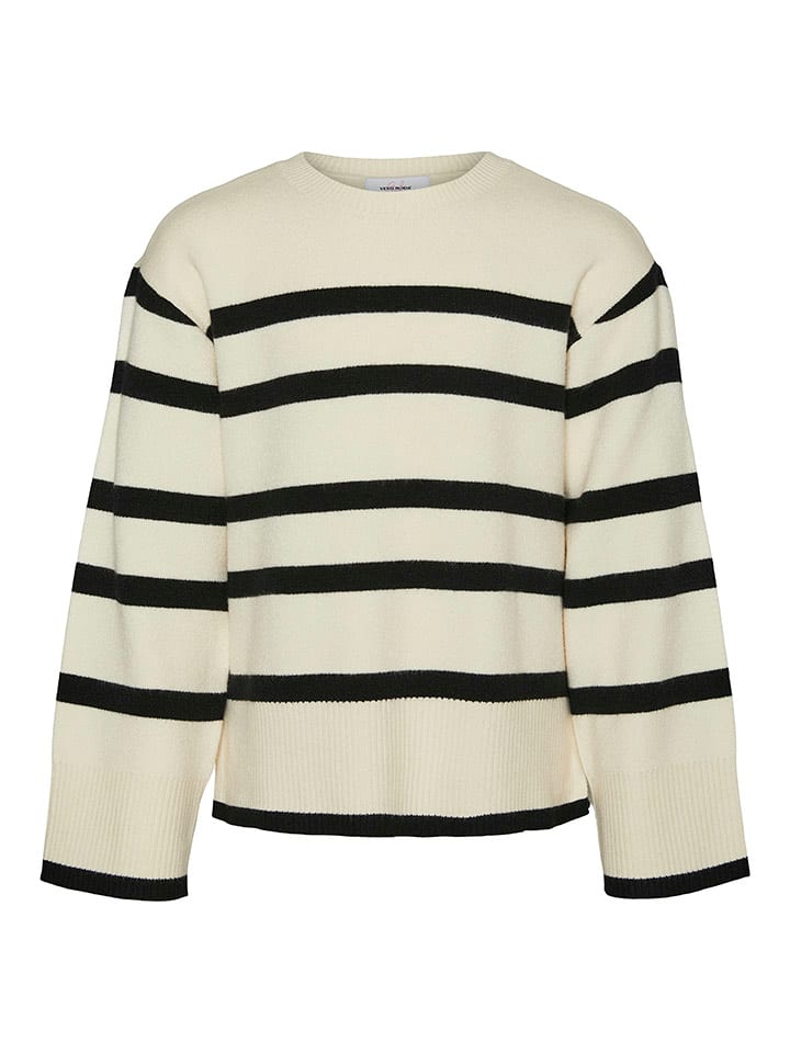 Vero Moda Girl Sweter w kolorze kremowo-czarnym rozmiar: 122/128