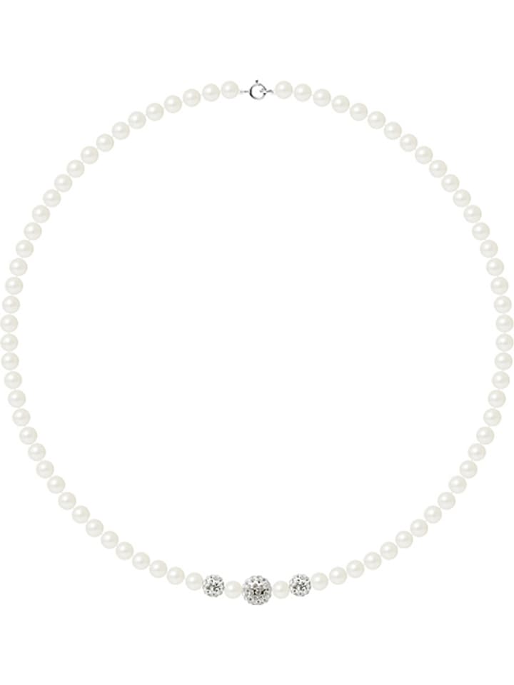 Mitzuko Naszyjnik perłowy w kolorze białym - dł. 42 cm rozmiar: onesize