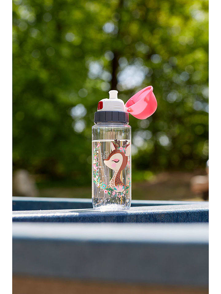 Emsa Bidon "Deer" w kolorze jasnoróżowym - 500 ml rozmiar: onesize