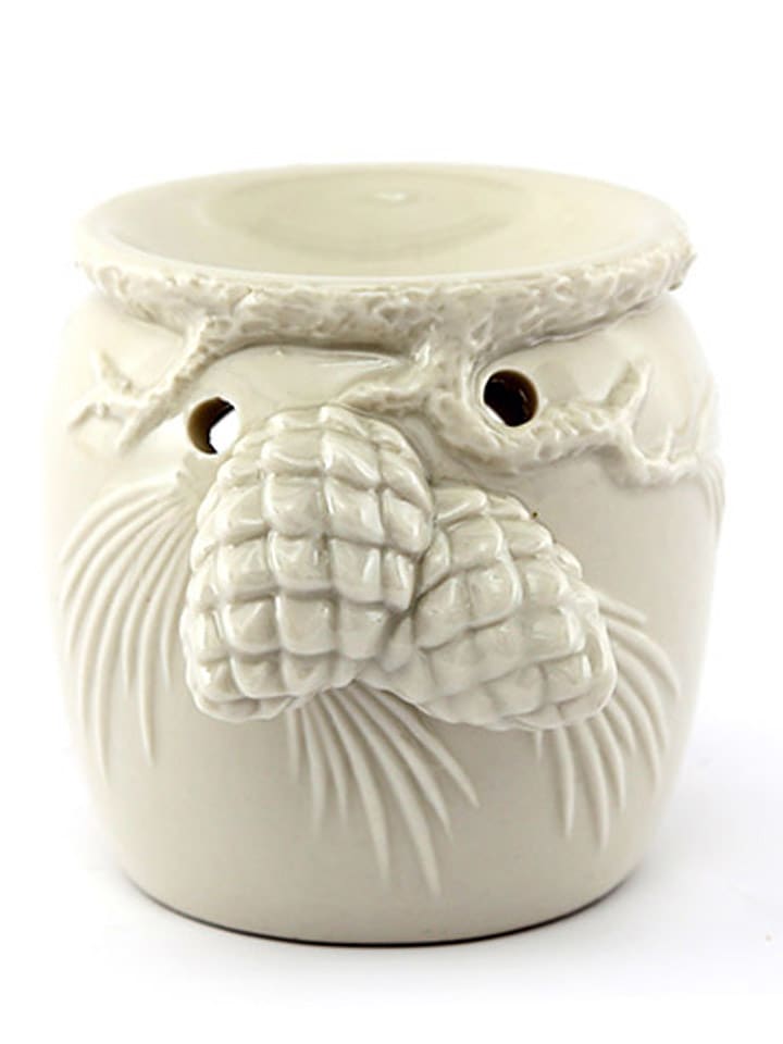 SiL Interiors Kominek "Pinecones" w kolorze kremowym - 10 x 12 x 9,9 cm rozmiar: onesize