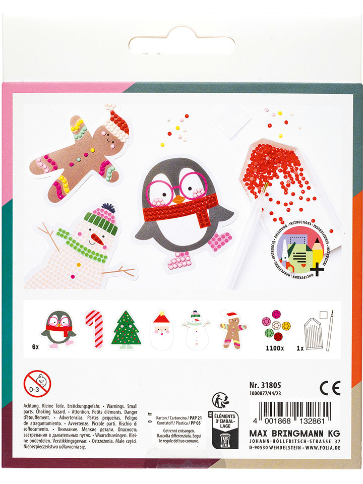 folia PAPER Zestaw "CHRISTMAS" do malowania diamentami w różnych kolorach rozmiar: onesize