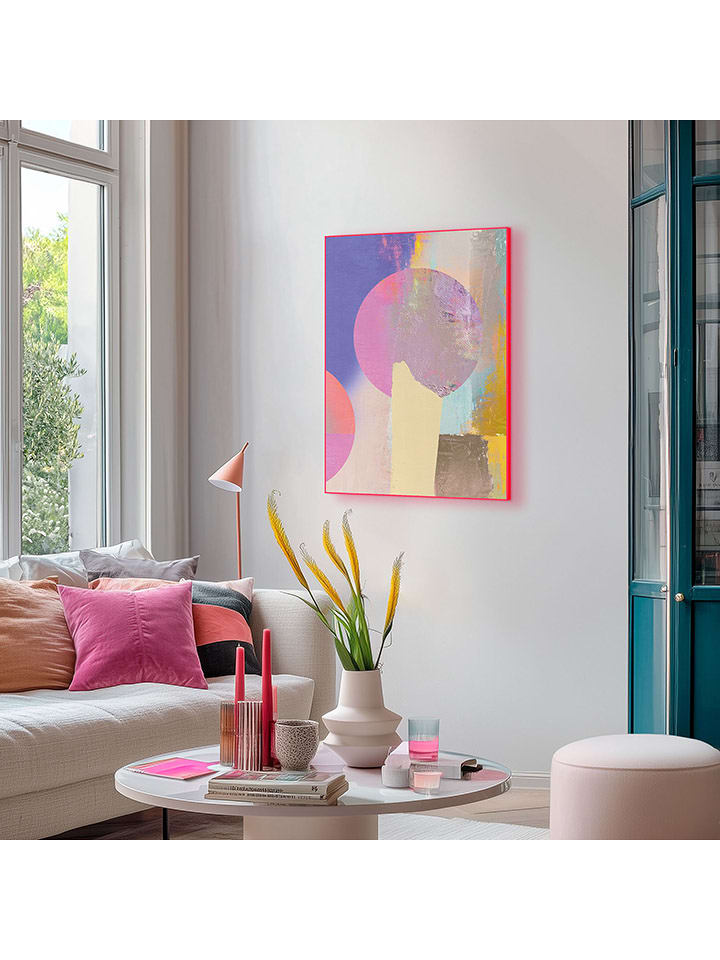 Orangewallz Druk artystyczny "Coloured Abstract" w ramce rozmiar: 50x70 cm