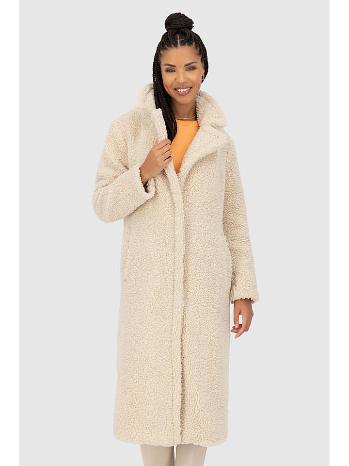 alife and kickin Płaszcz zimowy "HariAK" w kolorze kremowym rozmiar: XL