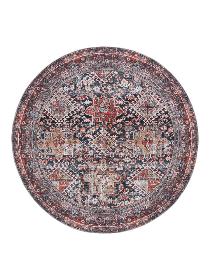 Safavieh Dywan "Tucson" w kolorze czerwono-niebiesko-beżowym rozmiar: 183x183 cm