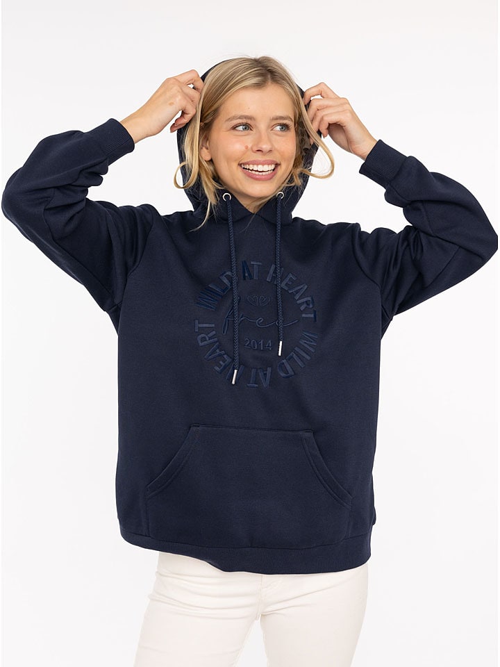 Zwillingsherz Bluza "Wild at heart" w kolorze granatowym rozmiar: S/M