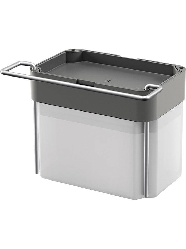 metaltex Dozownik płynu do mycia naczyń "Spongetex" w kolorze szarym - 17 x 22 x 12 cm rozmiar: onesize