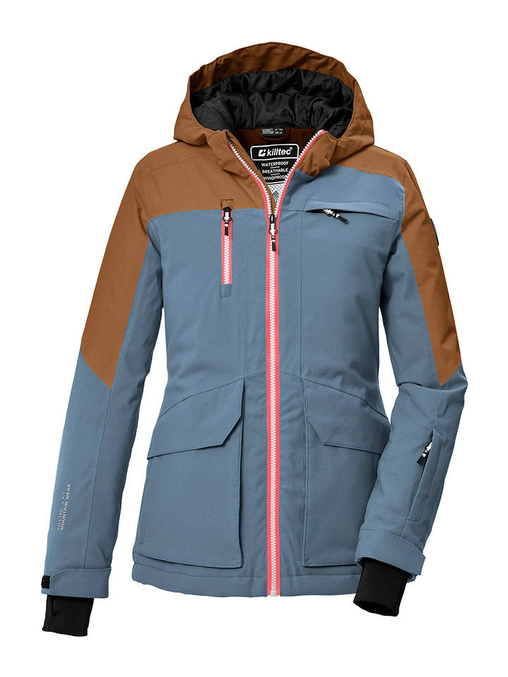 Killtec Kurtka narciarska "KSW" w kolorze niebiesko-jasnobrązowym rozmiar: 164