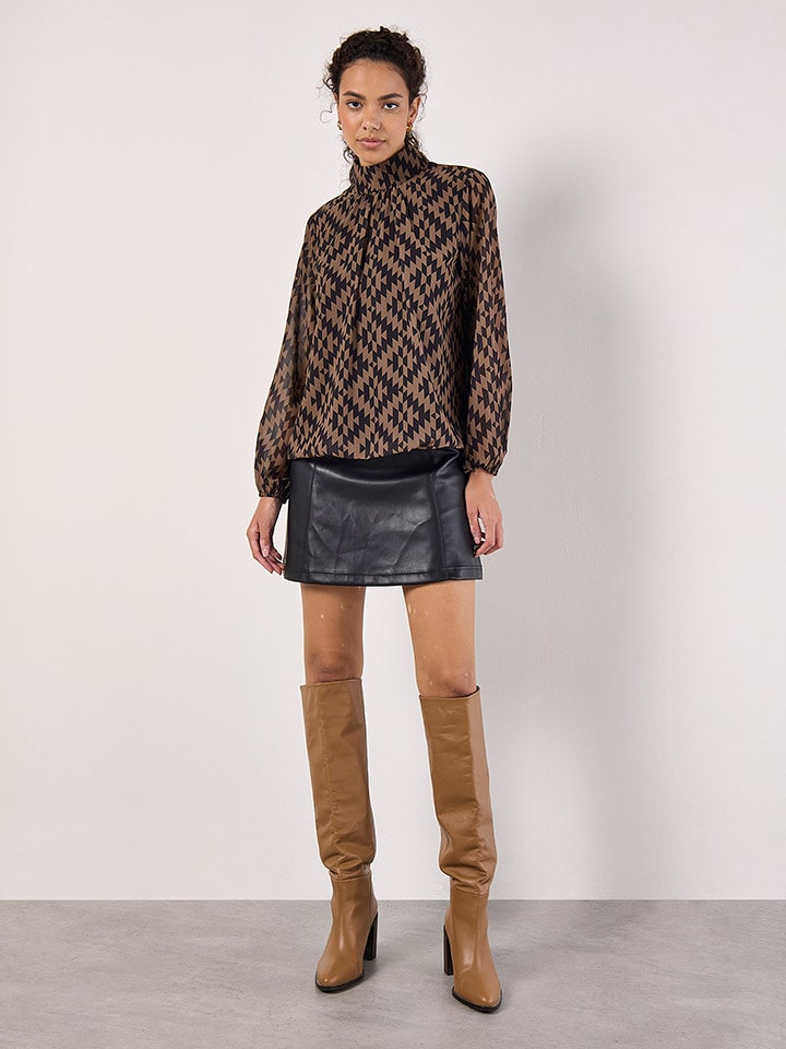 Apricot Bluzka w kolorze jasnobrązowo-czarnym rozmiar: XS