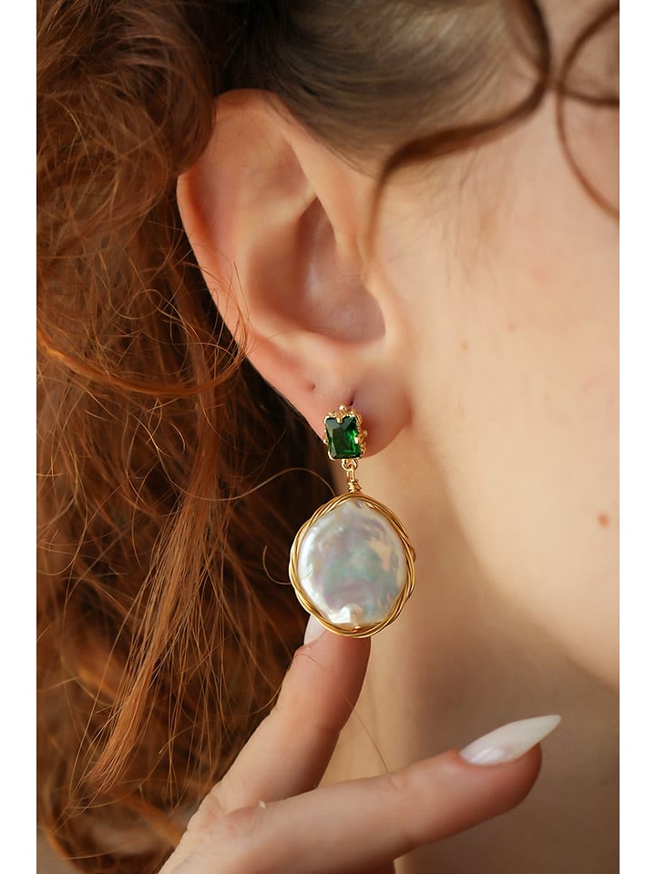 Pierres delicates Kolczyki w kolorze białym z perłami rozmiar: onesize