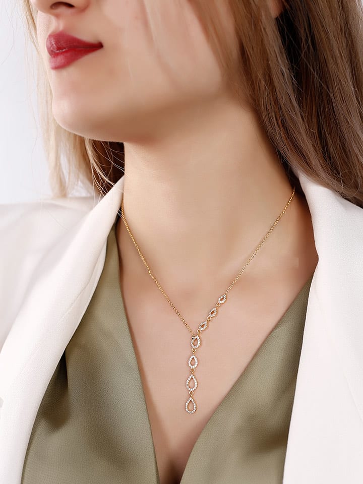 atelier MIU Pozłacany naszyjnik z elementami ozdobnymi - dł. 45 cm rozmiar: onesize