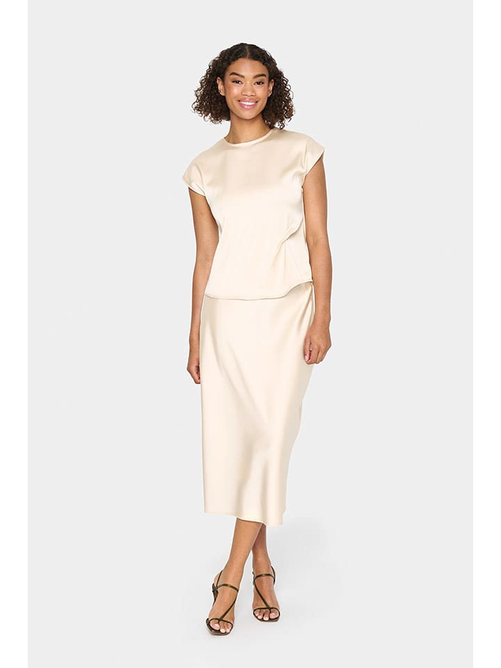 SAINT TROPEZ Spódnica w kolorze kremowym rozmiar: XS