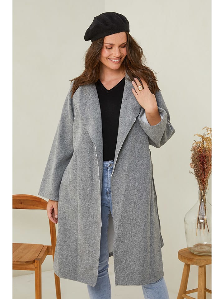 Curvy Lady Płaszcz przejściowy w kolorze szarym rozmiar: 48/50