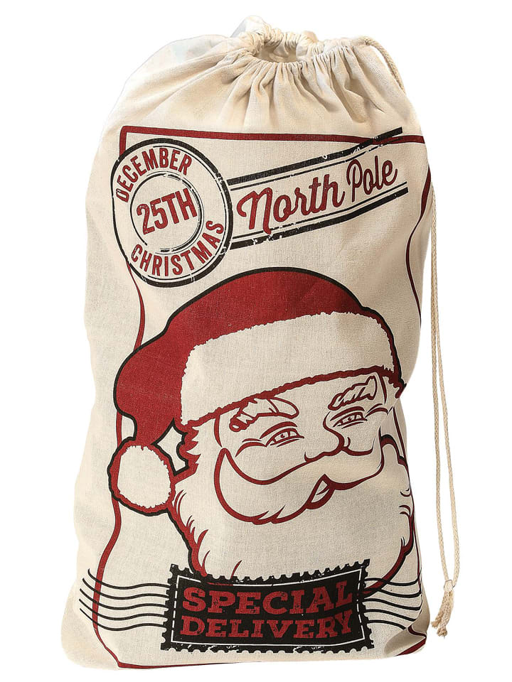 Widmann Worek "Santa Claus" w kolorze beżowo-czerwonym na prezenty - 50 x 80 cm rozmiar: onesize