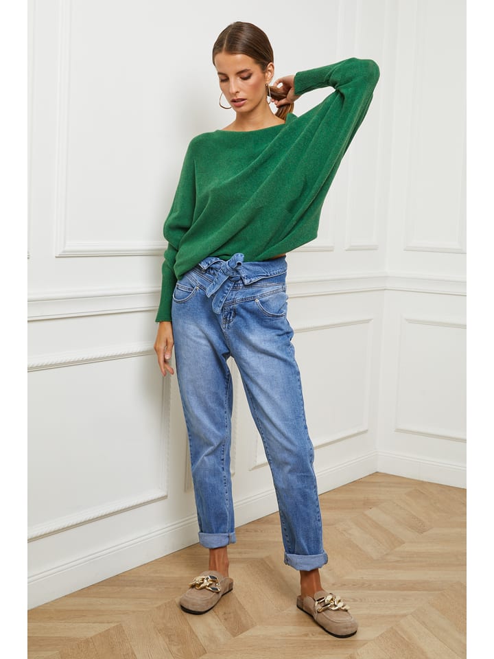 So Cachemire Sweter "Egale" w kolorze zielonym rozmiar: L