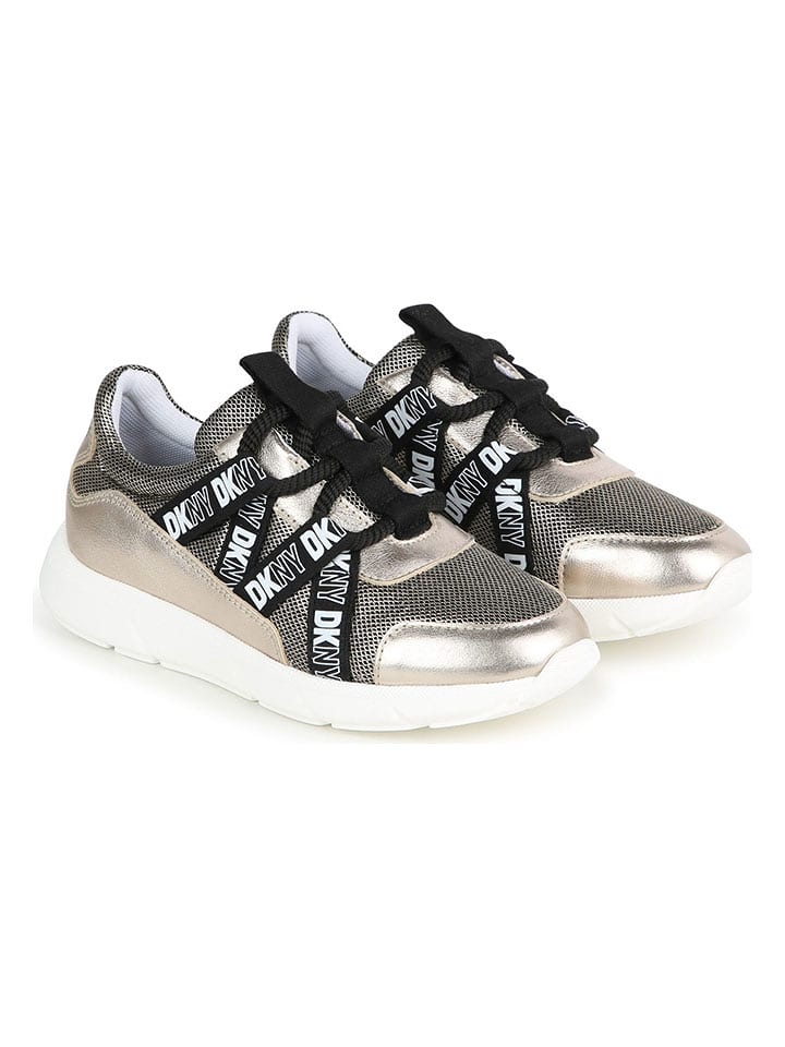 DKNY Sneakersy w kolorze beżowo-czarnym rozmiar: 38