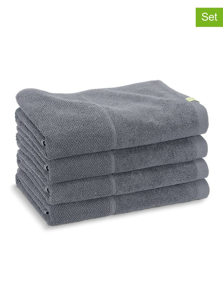 Kushel Ręczniki (4 szt.) "The Hand & Hair Set" w kolorze szarym do rąk rozmiar: 50x102 cm