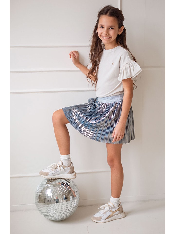 Like Flo Sukienka "Maud" w kolorze niebiesko-kremowym rozmiar: 146