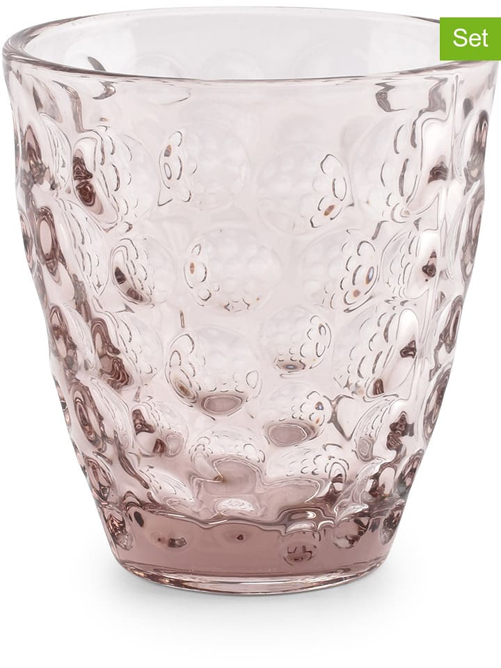 Salt and Pepper Szklanki (4 szt.) "Bubble" w kolorze jasnoróżowym - 220 ml rozmiar: onesize